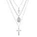 Bulk Jewelry Wholesale gold alloy 3-layer cross necklace JDC-NE-A328 Wholesale factory from China YIWU China