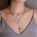 Bulk Jewelry Wholesale gold alloy 3-layer cross necklace JDC-NE-A328 Wholesale factory from China YIWU China