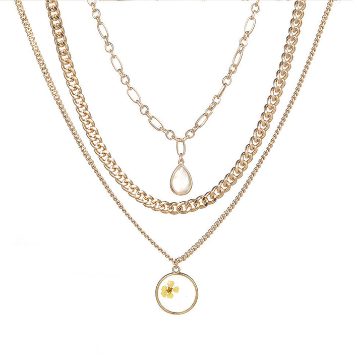 Wholesale gold alloy ball long alloy necklace JDC-NE-KJ210 Necklaces 坤杰 N011152 Wholesale Jewelry JoyasDeChina Joyas De China