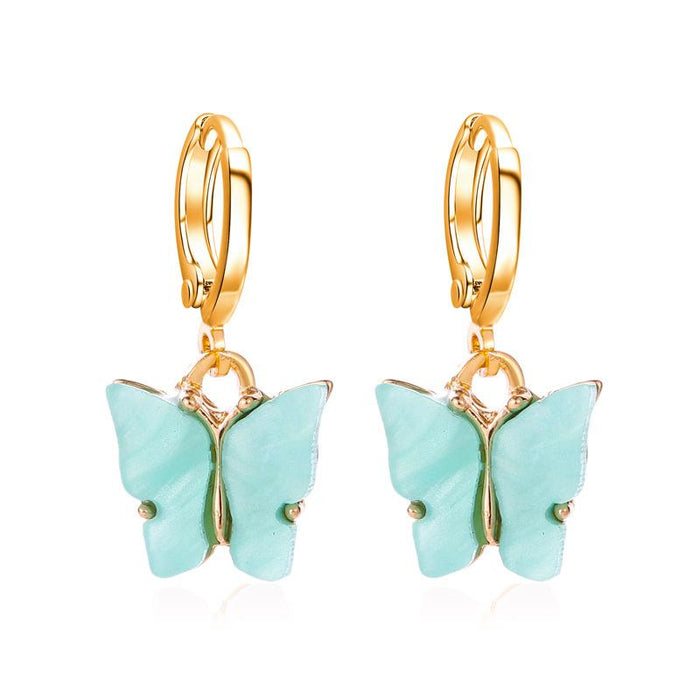 Wholesale gold alloy Butterfly Earrings JDC-ES-D369 earrings JoyasDeChina 01 Blue 11536 Wholesale Jewelry JoyasDeChina Joyas De China