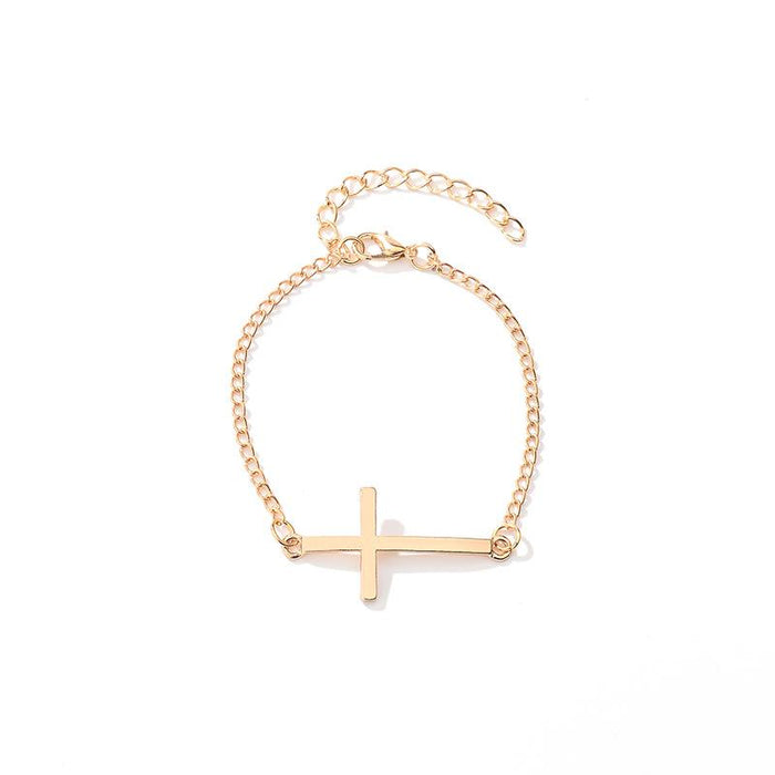 Bulk Jewelry Wholesale gold alloy Cross Bracelet JDC-BT-D500 Wholesale factory from China YIWU China