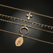 Bulk Jewelry Wholesale gold alloy cross moon oval necklace JDC-NE-C071 Wholesale factory from China YIWU China