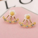 Bulk Jewelry Wholesale gold alloy daisy hanging studs JDC-ES-RL010 Wholesale factory from China YIWU China