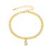 Bulk Jewelry Wholesale gold alloy diamond capital letters anklet JDC-AS-A21 Wholesale factory from China YIWU China