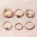 Bulk Jewelry Wholesale gold alloy diamond geometry ring JDC-RS-e089 Wholesale factory from China YIWU China