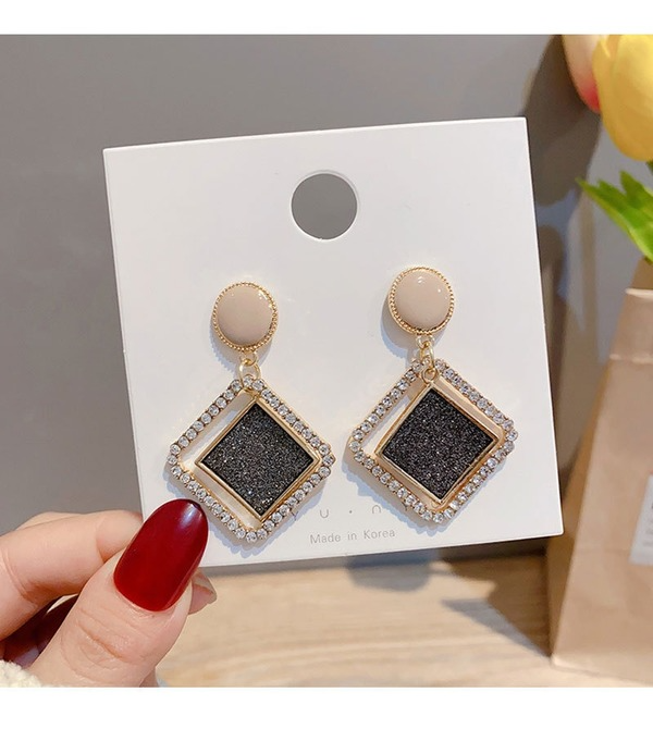 Bulk Jewelry Wholesale gold alloy diamond hollow Earrings JDC-ES-sf013 Wholesale factory from China YIWU China