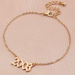 Bulk Jewelry Wholesale gold alloy digital anklet  JDC-AS-e068 Wholesale factory from China YIWU China