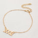 Bulk Jewelry Wholesale gold alloy digital anklet  JDC-AS-e068 Wholesale factory from China YIWU China