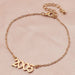 Bulk Jewelry Wholesale gold alloy digital anklet  JDC-AS-e068 Wholesale factory from China YIWU China