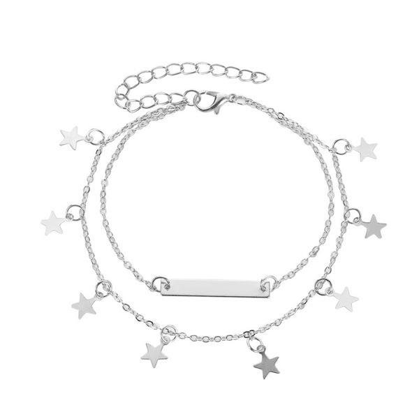 Bulk Jewelry Wholesale gold alloy double Pentagram chain JDC-AS-A10 Wholesale factory from China YIWU China