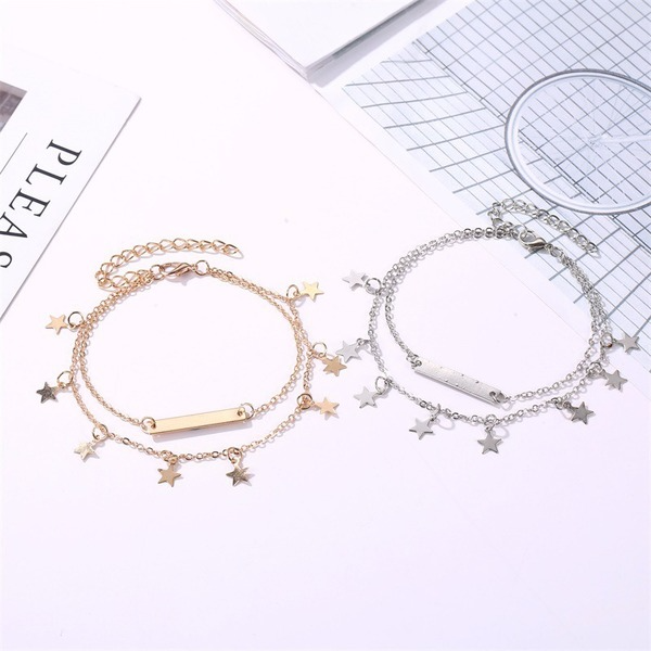 Bulk Jewelry Wholesale gold alloy double Pentagram chain JDC-AS-A10 Wholesale factory from China YIWU China
