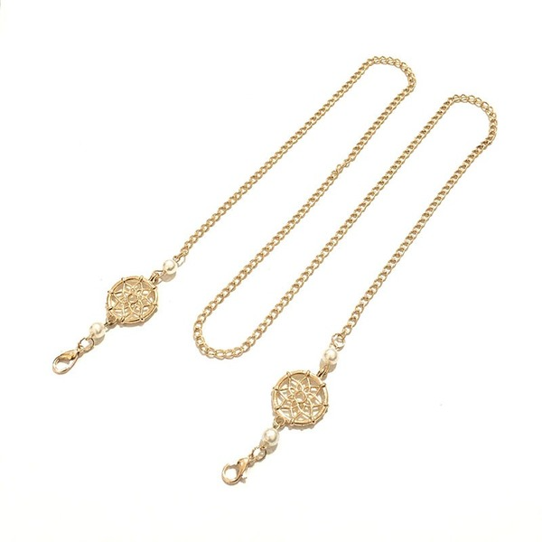 Bulk Jewelry Wholesale gold alloy dream catcher glasses chain JDC-MC-HW009 Wholesale factory from China YIWU China