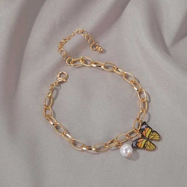 Bulk Jewelry Wholesale gold alloy dream color butterfly bracelet JDC-BT-D495 Wholesale factory from China YIWU China