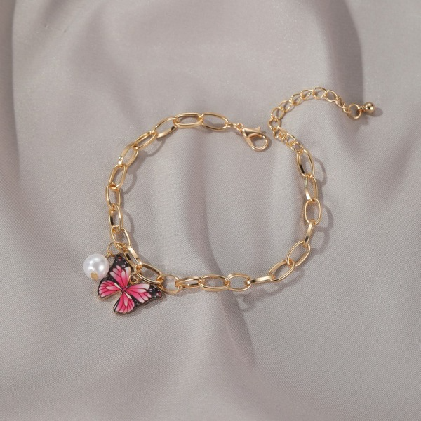 Bulk Jewelry Wholesale gold alloy dream color butterfly bracelet JDC-BT-D495 Wholesale factory from China YIWU China