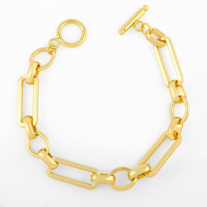 Bulk Jewelry Wholesale gold alloy drop oil color Cuba Chain Bracelet JDC-BT-AS9 Wholesale factory from China YIWU China