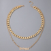 Bulk Jewelry Wholesale gold alloy flower letter hollow two-layer necklace JDC-NE-C028 Wholesale factory from China YIWU China