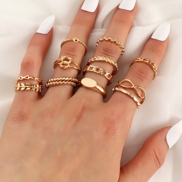 Bulk Jewelry Wholesale gold alloy geometric eye ring JDC-RS-e059 Wholesale factory from China YIWU China