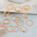 Bulk Jewelry Wholesale gold alloy geometric eye ring JDC-RS-e059 Wholesale factory from China YIWU China