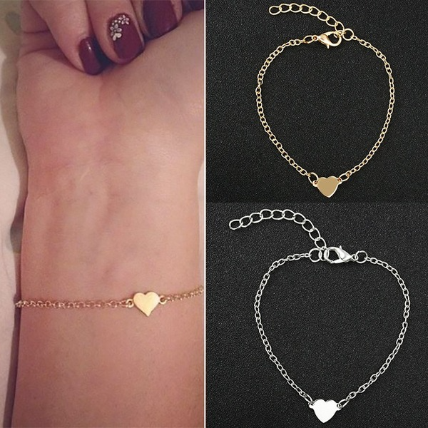 Bulk Jewelry Wholesale gold alloy heart-shaped love peach heart bracelet JDC-BT-D485 Wholesale factory from China YIWU China