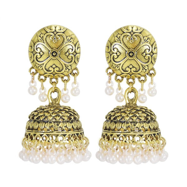 Bulk Jewelry Wholesale gold alloy Indian bell Tassel Earrings JDC-ES-T3 Wholesale factory from China YIWU China