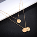 Bulk Jewelry Wholesale gold alloy irregular smooth wafer multilayer Necklace JDC-NE-C081 Wholesale factory from China YIWU China