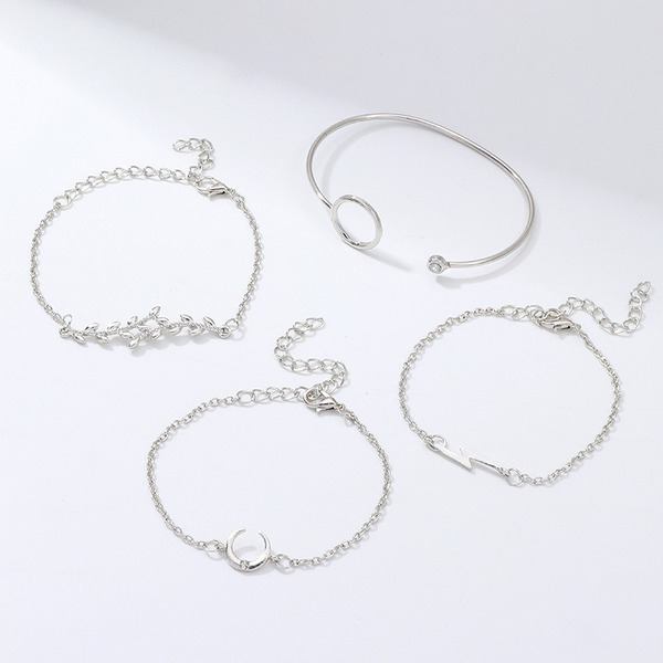 Bulk Jewelry Wholesale gold alloy leaf moon bracelet JDC-BT-e026 Wholesale factory from China YIWU China