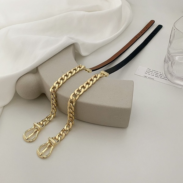 Bulk Jewelry Wholesale gold alloy leather chain necklace JDC-NE-BY029 Wholesale factory from China YIWU China