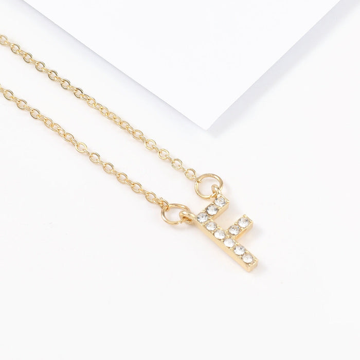 Wholesale gold alloy letter necklace JDC-NE-JL193 Necklaces 氿乐 Wholesale Jewelry JoyasDeChina Joyas De China