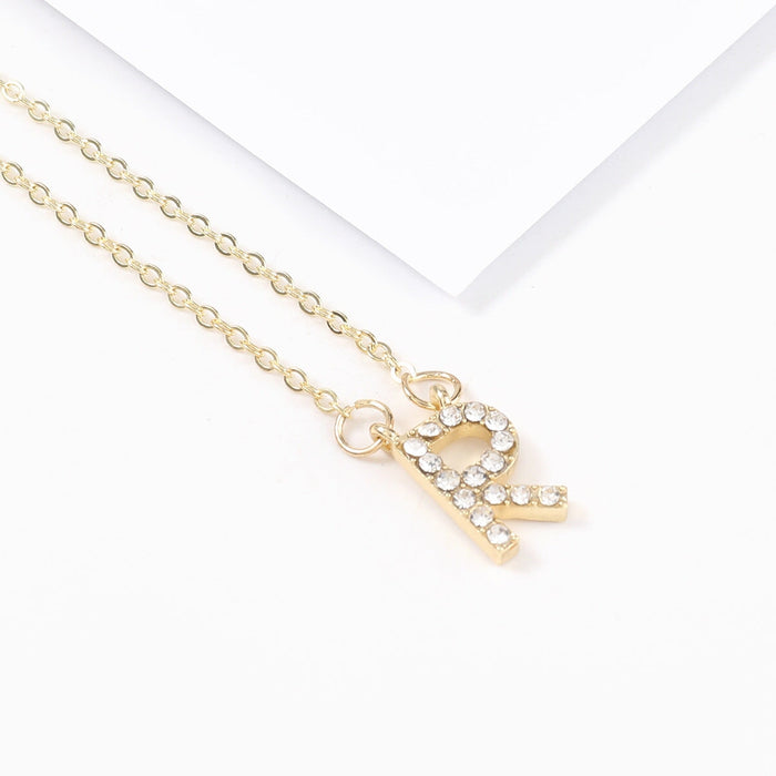 Wholesale gold alloy letter necklace JDC-NE-JL193 Necklaces 氿乐 Wholesale Jewelry JoyasDeChina Joyas De China