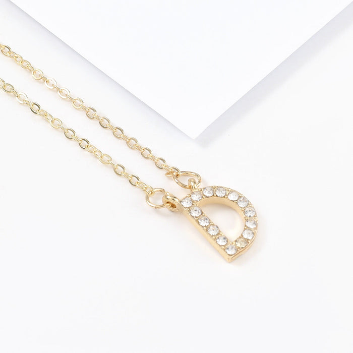 Wholesale gold alloy letter necklace JDC-NE-JL193 Necklaces 氿乐 Wholesale Jewelry JoyasDeChina Joyas De China