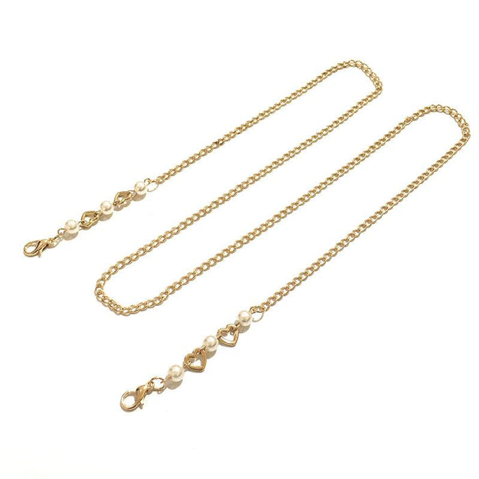 Bulk Jewelry Wholesale gold alloy love eyeglass chain JDC-MC-HW005 Wholesale factory from China YIWU China