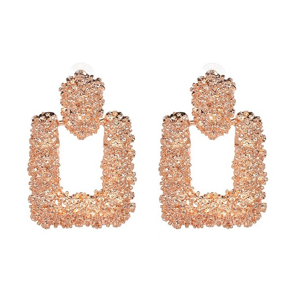 Bulk Jewelry Wholesale gold alloy matte Earrings JDC-ES-bq011 Wholesale factory from China YIWU China