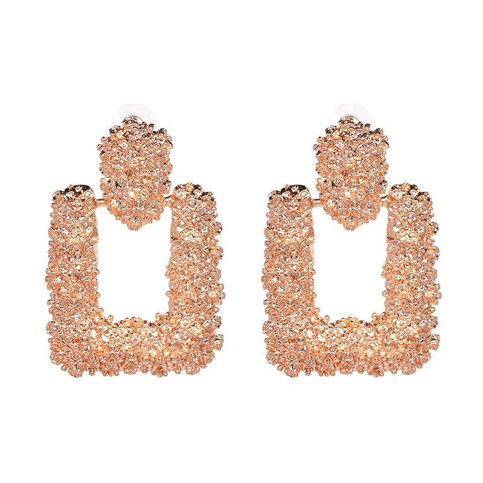 Bulk Jewelry Wholesale gold alloy matte Earrings JDC-ES-bq011 Wholesale factory from China YIWU China