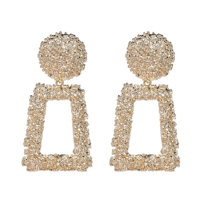 Bulk Jewelry Wholesale gold alloy matte Earrings JDC-ES-bq011 Wholesale factory from China YIWU China