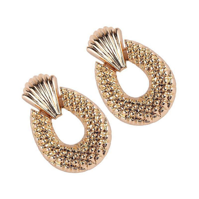 Bulk Jewelry Wholesale gold alloy matte Earrings JDC-ES-bq011 Wholesale factory from China YIWU China