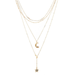 Bulk Jewelry Wholesale gold alloy moon-encrusted pentagram multi-layer necklace JDC-NE-C091 Wholesale factory from China YIWU China