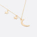 Bulk Jewelry Wholesale gold alloy moon star necklace JDC-NE-A313 Wholesale factory from China YIWU China