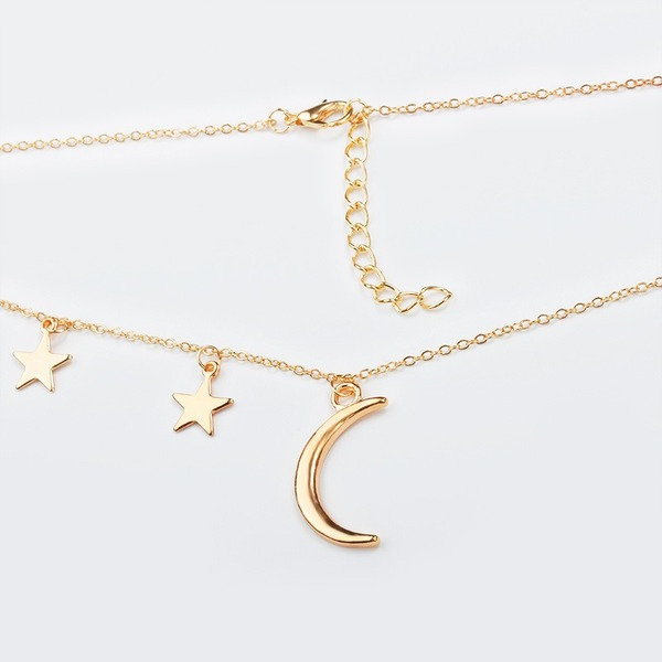 Bulk Jewelry Wholesale gold alloy moon star necklace JDC-NE-A313 Wholesale factory from China YIWU China