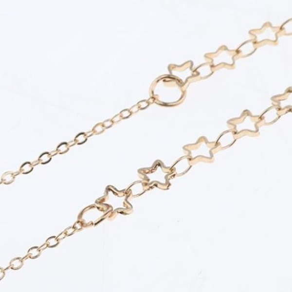 Bulk Jewelry Wholesale gold alloy openwork star glasses chain JDC-MC-HW006 Wholesale factory from China YIWU China