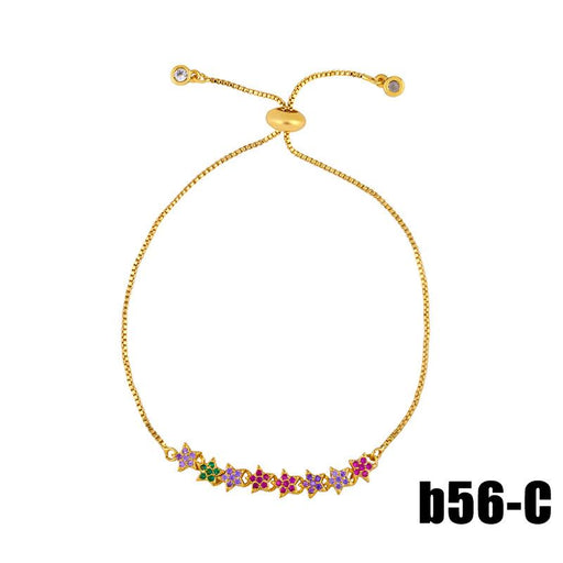 Bulk Jewelry Wholesale gold alloy peach heart cross crown Bracelet JDC-BT-AS5 Wholesale factory from China YIWU China