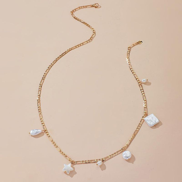 Bulk Jewelry Wholesale gold alloy pearl necklace JDC-NE-C086 Wholesale factory from China YIWU China