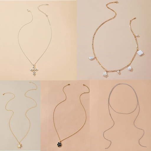 Bulk Jewelry Wholesale gold alloy pearl necklace JDC-NE-C086 Wholesale factory from China YIWU China