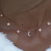 Bulk Jewelry Wholesale gold alloy pentagonal star moon-encrusted double-layer necklace JDC-NE-C079 Wholesale factory from China YIWU China