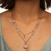 Bulk Jewelry Wholesale gold alloy pentagonal star moon-encrusted double-layer necklace JDC-NE-C079 Wholesale factory from China YIWU China