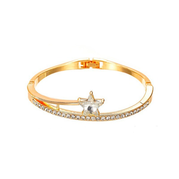 Bulk Jewelry Wholesale gold alloy Pentagram Zircon Bracelet JDC-BT-D504 Wholesale factory from China YIWU China