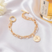 Bulk Jewelry Wholesale gold alloy portrait round double bracelet female JDC-BT-D536 Wholesale factory from China YIWU China