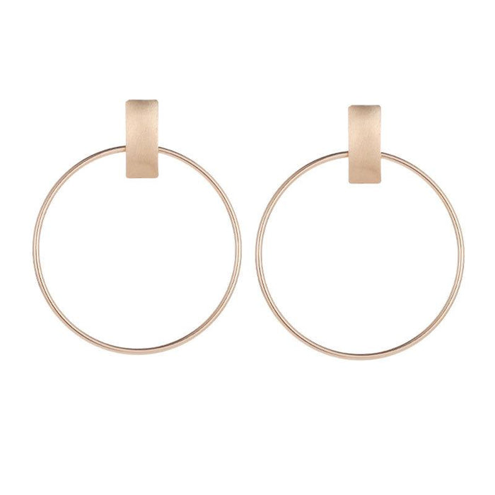 Wholesale gold alloy round metal Earrings JDC-ES-D323 Earrings JoyasDeChina 01 Gold 2286 Wholesale Jewelry JoyasDeChina Joyas De China