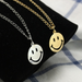 Bulk Jewelry Wholesale gold alloy round smile necklace JDC-NE-D585 Wholesale factory from China YIWU China