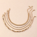 Bulk Jewelry Wholesale gold alloy snake chain 4 combination foot chain JDC-AS-e057 Wholesale factory from China YIWU China