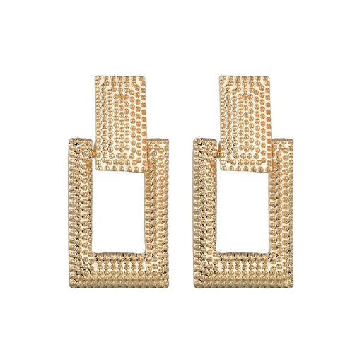 Bulk Jewelry Wholesale gold alloy square bump alloy Earrings JDC-ES-bq021 Wholesale factory from China YIWU China